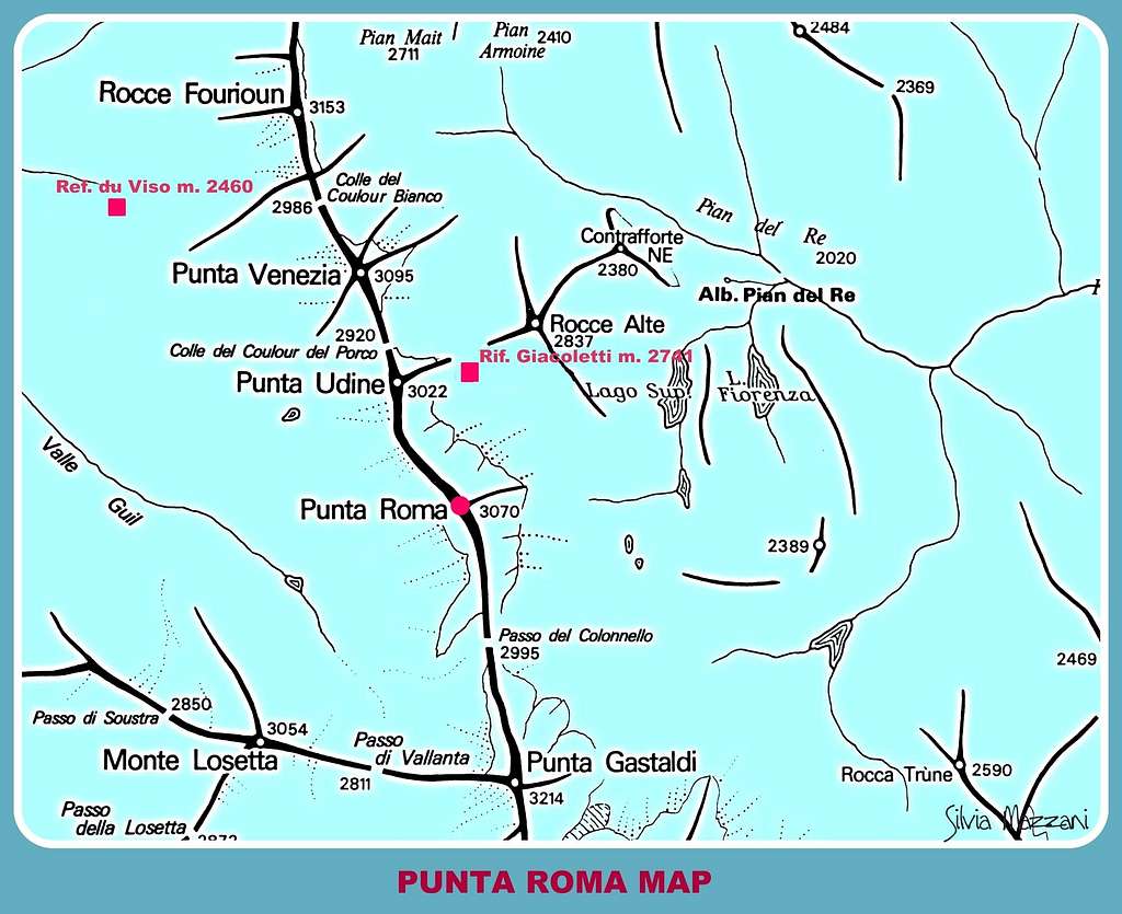 Punta Roma map