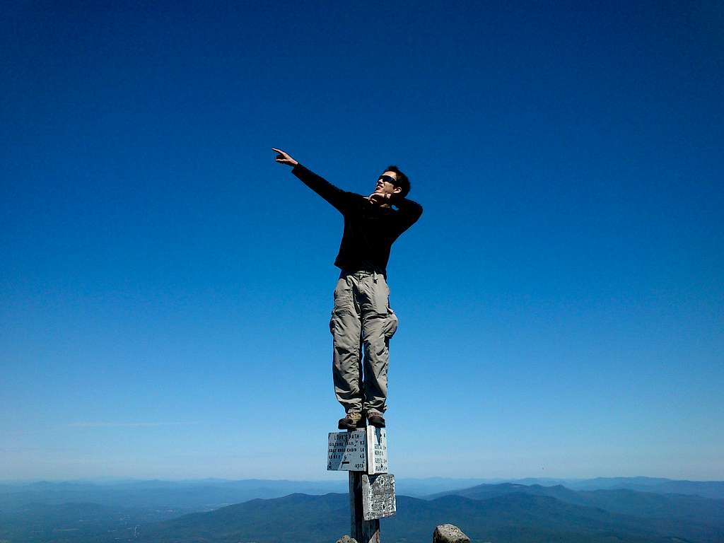 Standing on the Summit Post