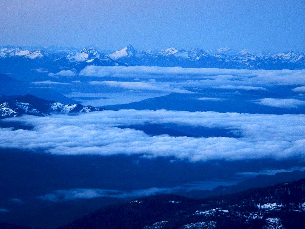 Sloan Peak And Clouds