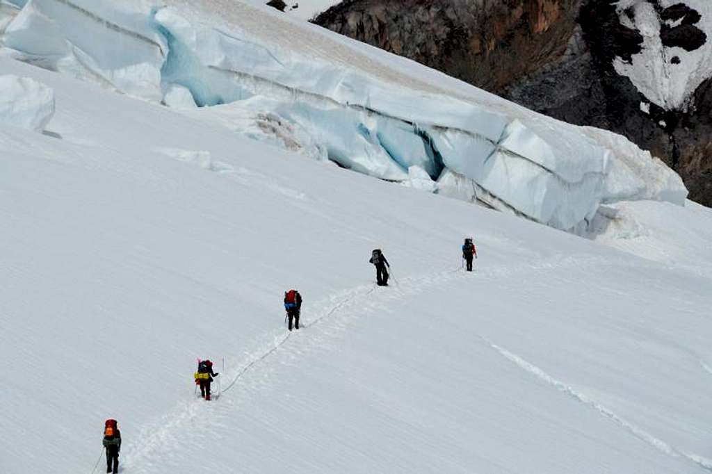 Bergschrund on the Ingraham Glacier