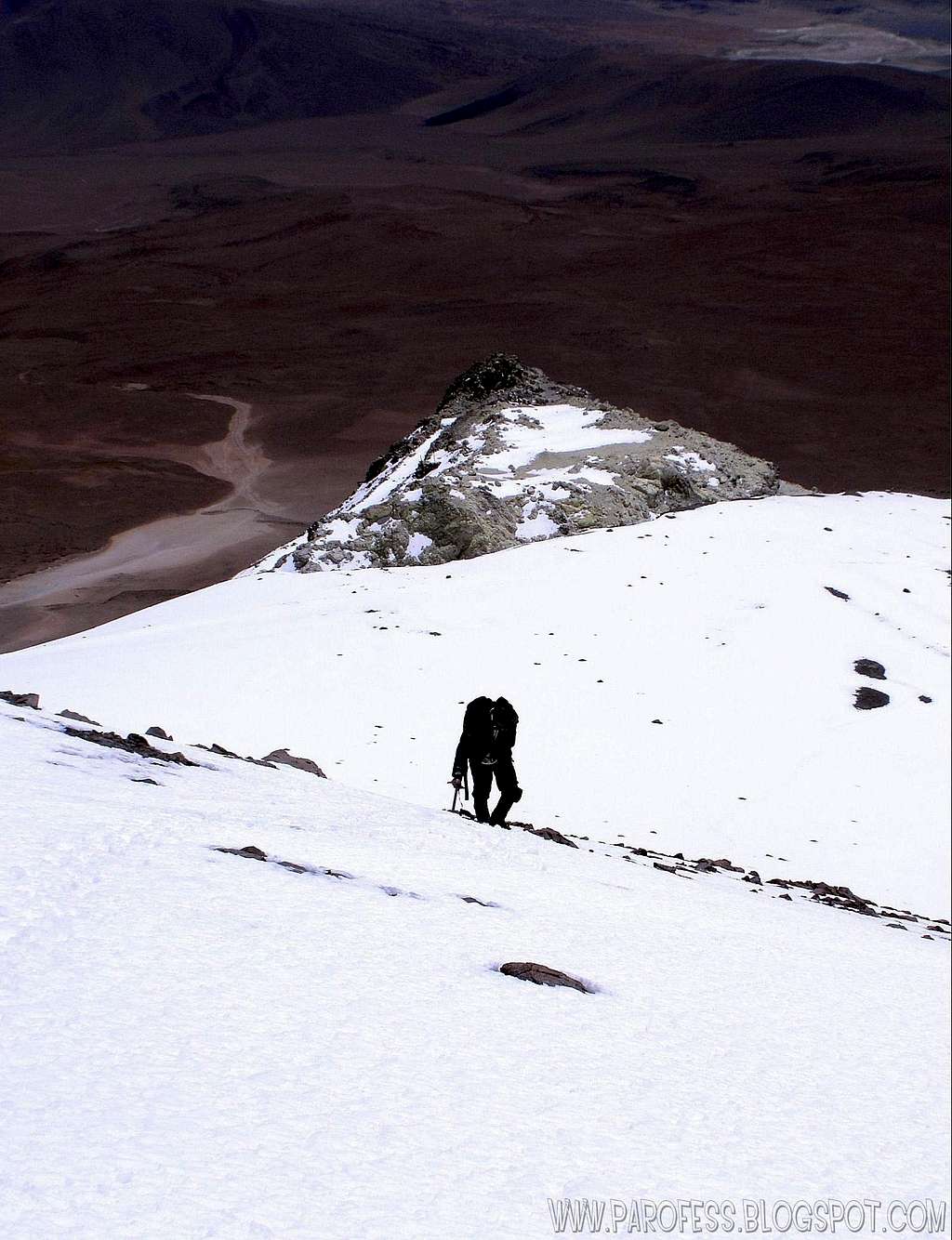Climbing Aucanquilcha - close to the summit