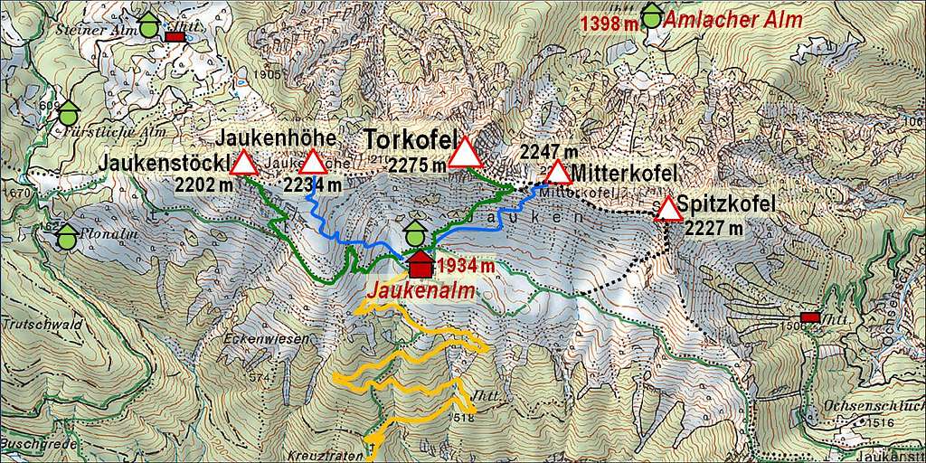 Torkofel group map