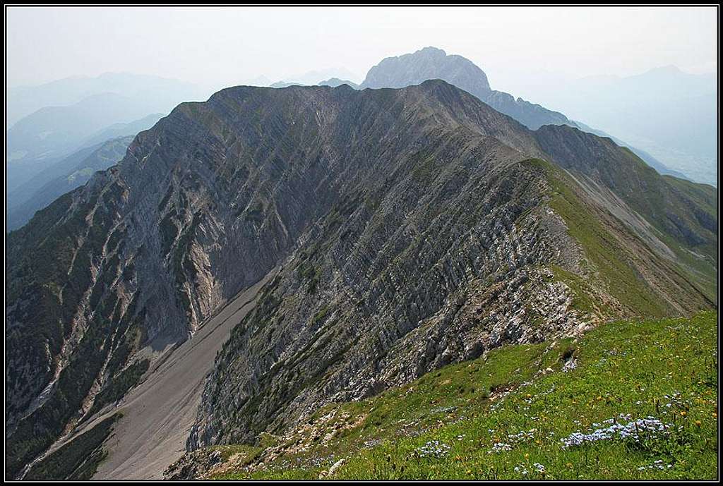 The ridge from Mitterspitze to Spitzkofel