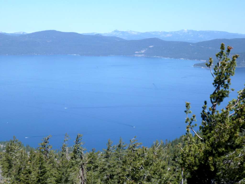 Looking straight down to Lake Tahoe
