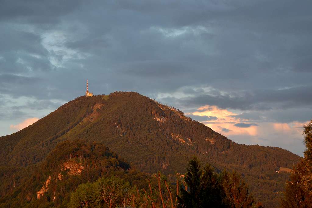 Evening shot of the Gaisberg above Salzburg