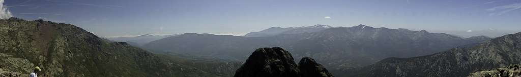 Summit panorama Monte Albanu to the east and south