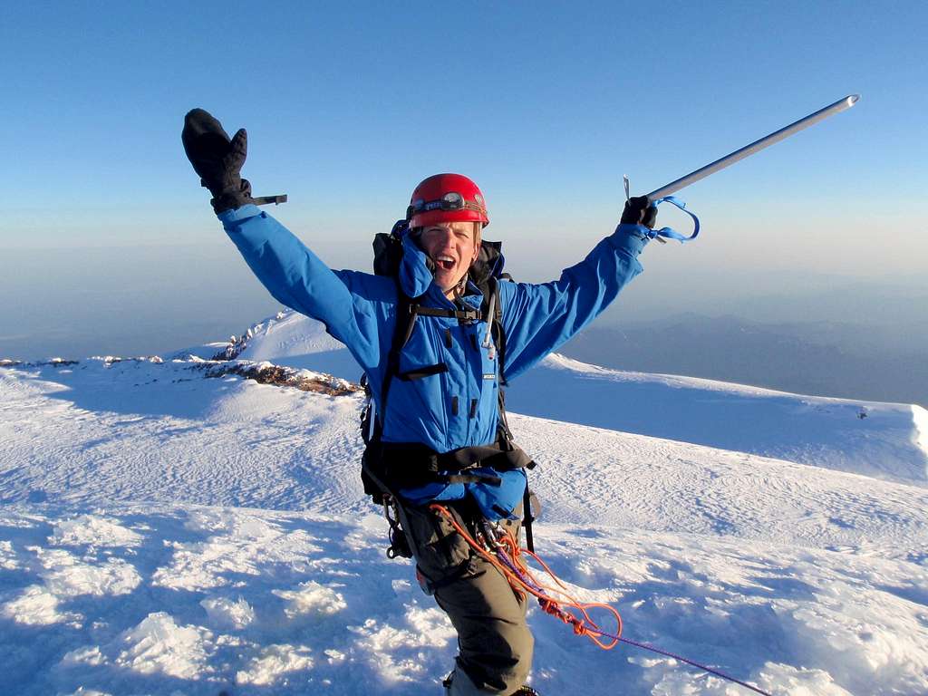 Andrew on Rainier's summit