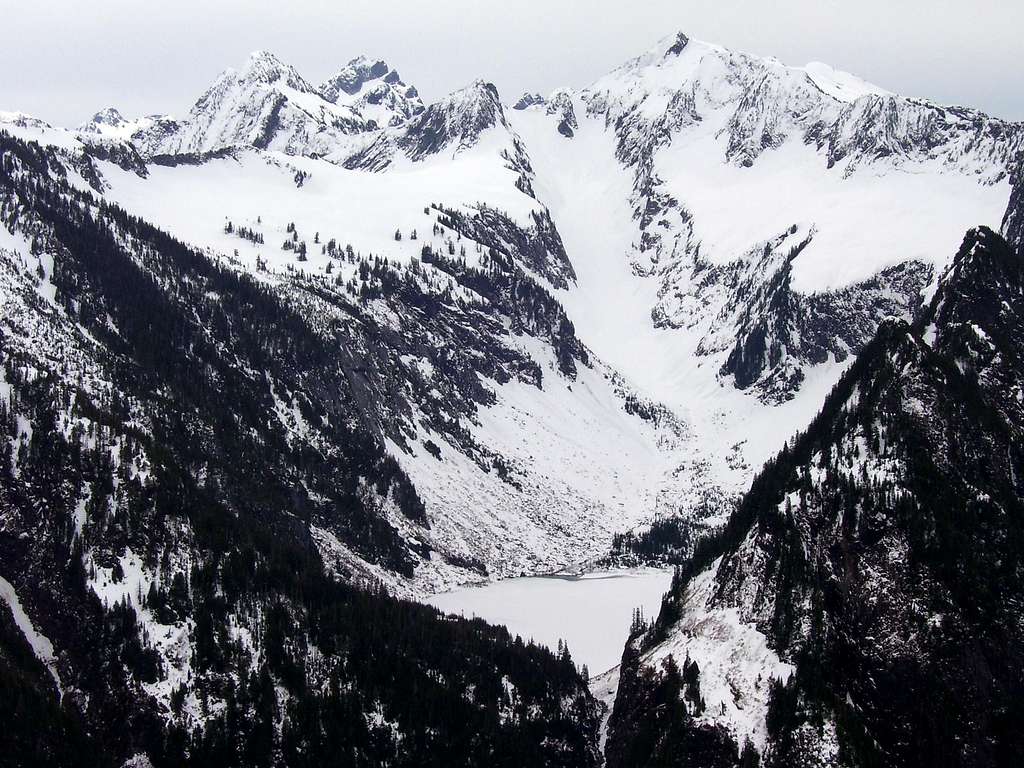 Copper Lake and Vesper Glacier from Marble Peak