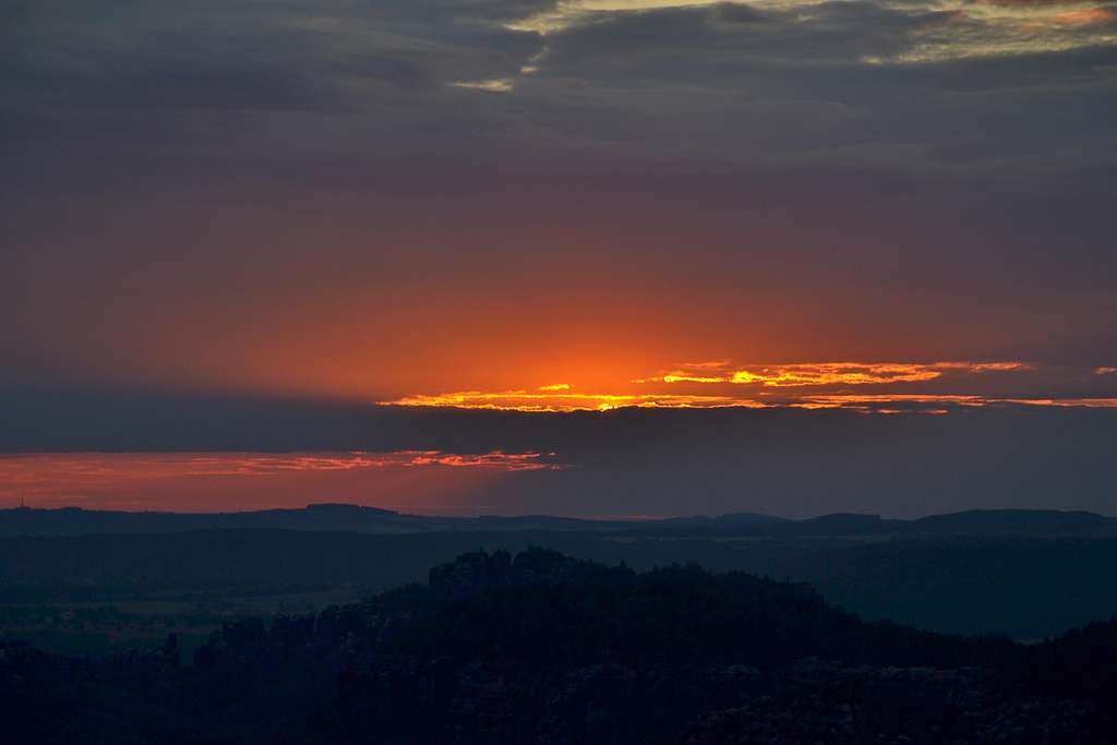 Sunset over Sächsische Schweiz