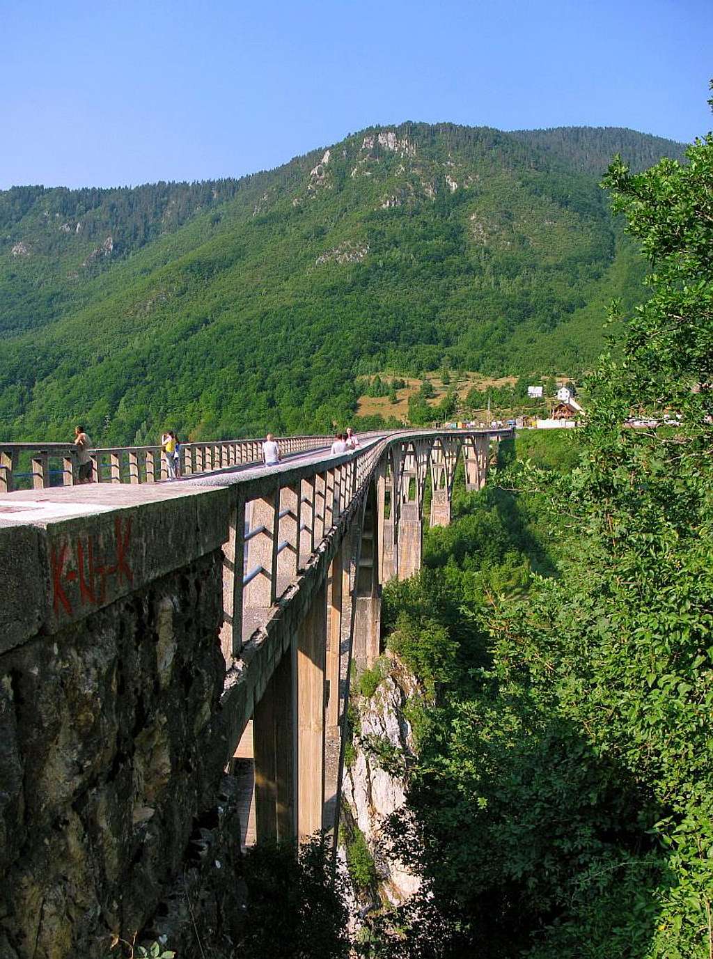 Đurđevića Tara Bridge is a concrete arch bridge over the Tara River in northern Montenegro