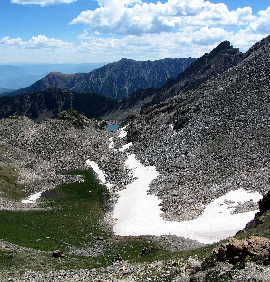 View southeast from Mt. Daly saddle