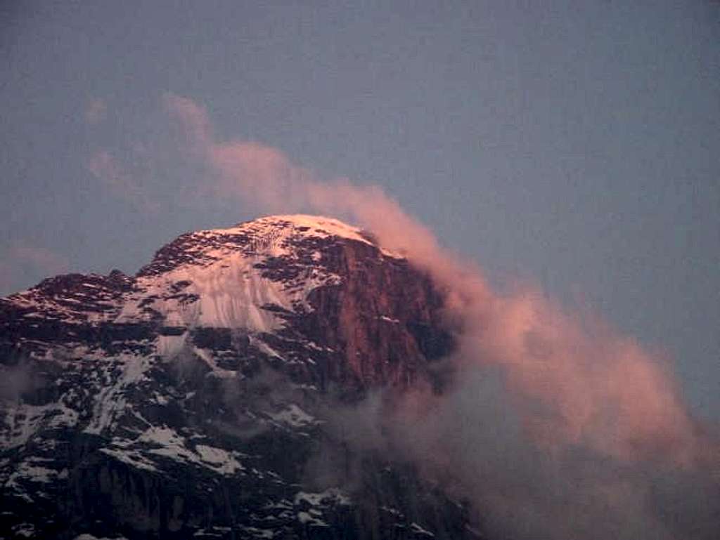 Eiger, sundown on June 22nd...