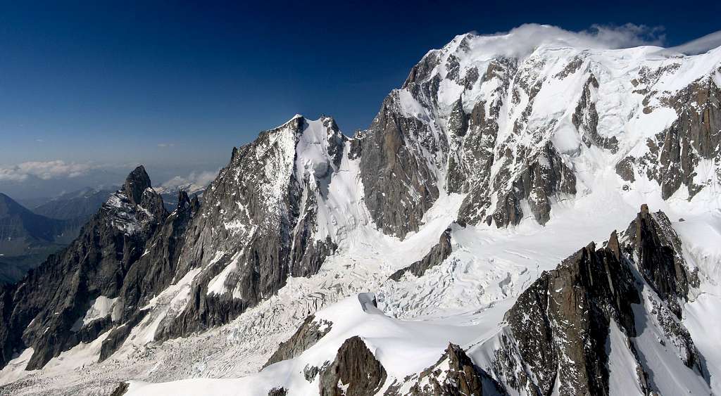 Mont Blanc seen from the summit of Tour Ronde