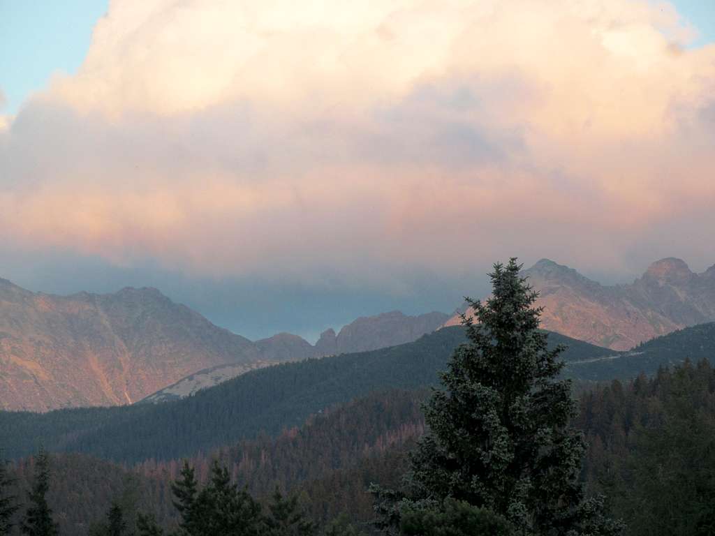 Tatry Mountains During Sunset