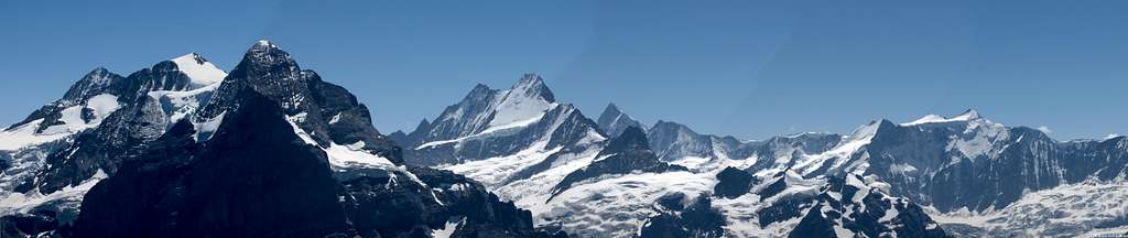 Wetterhorn-Fiescherhorn panorama