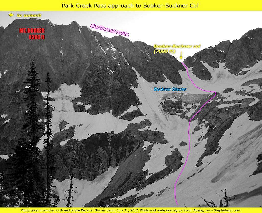 Booker - Buckner Col access from Park Creek Pass