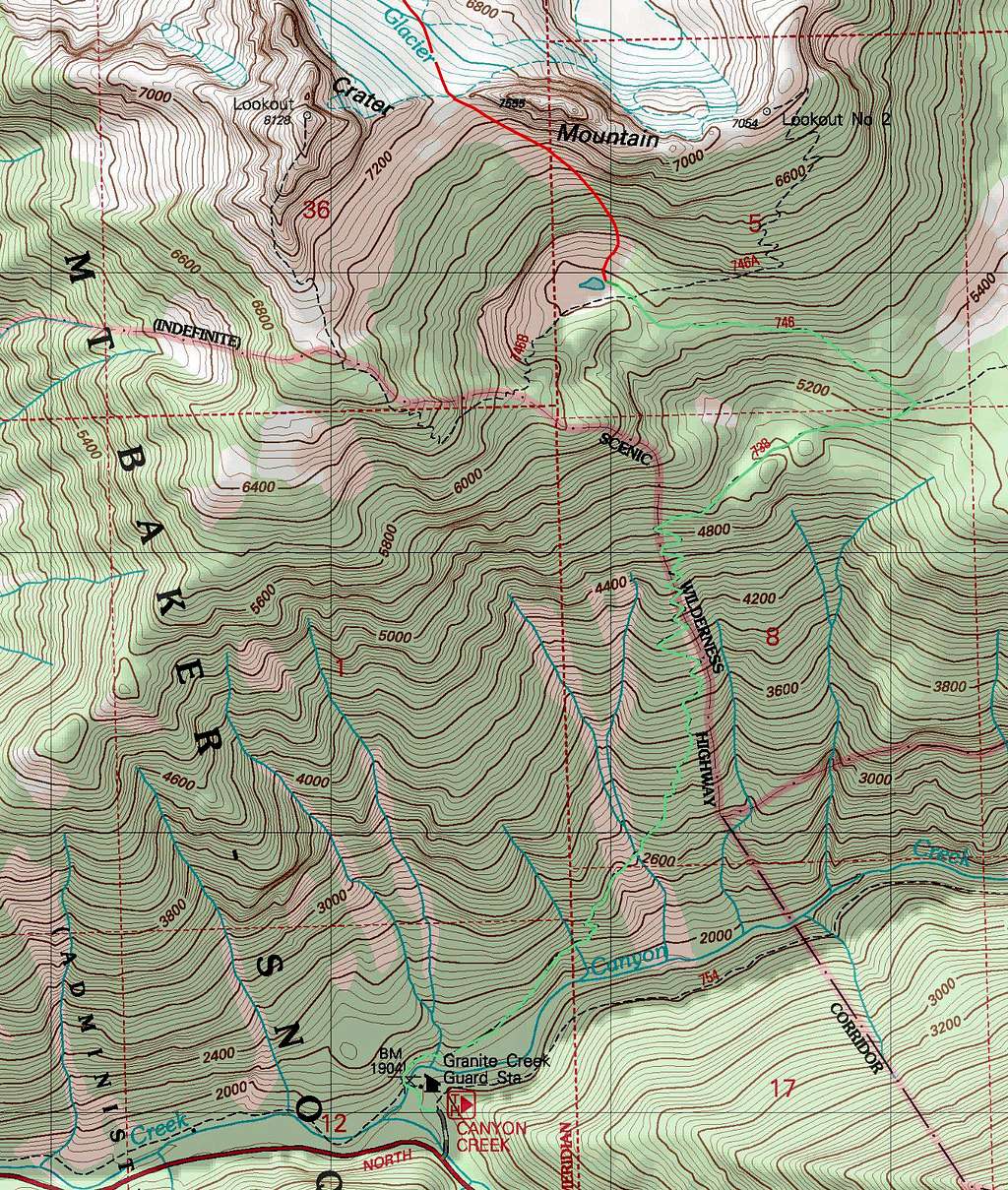Crater Mountain Topographic Map