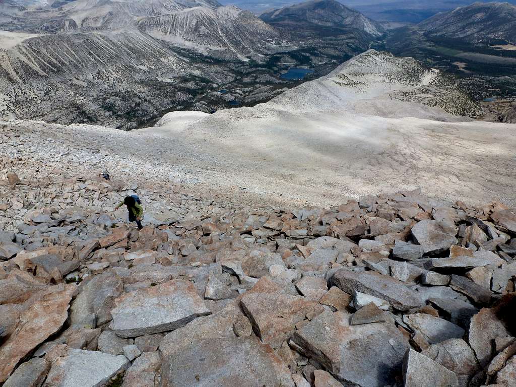 Climbing the final stretch to the summit