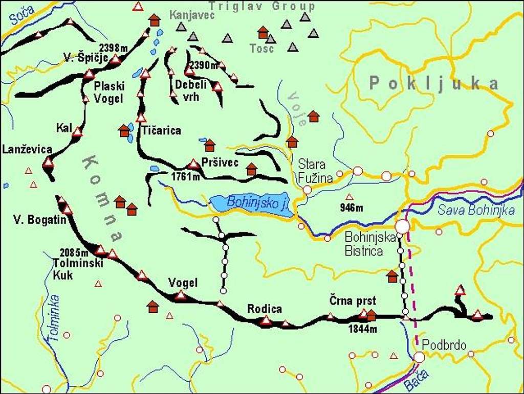 A self-made map of Bohinj...