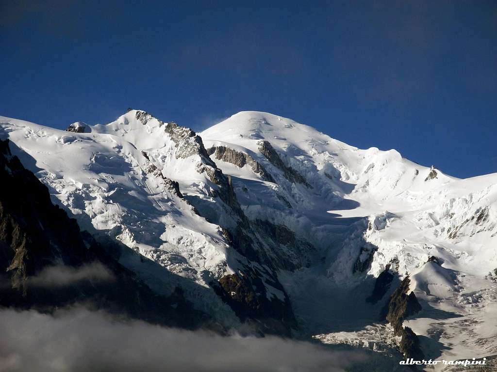 Mont Maudit and Mont Blanc seen from Aiguilles Rouges