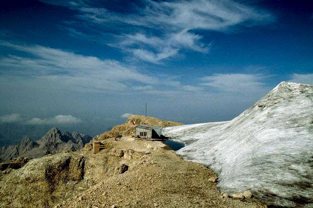 The refuge on the summit of...