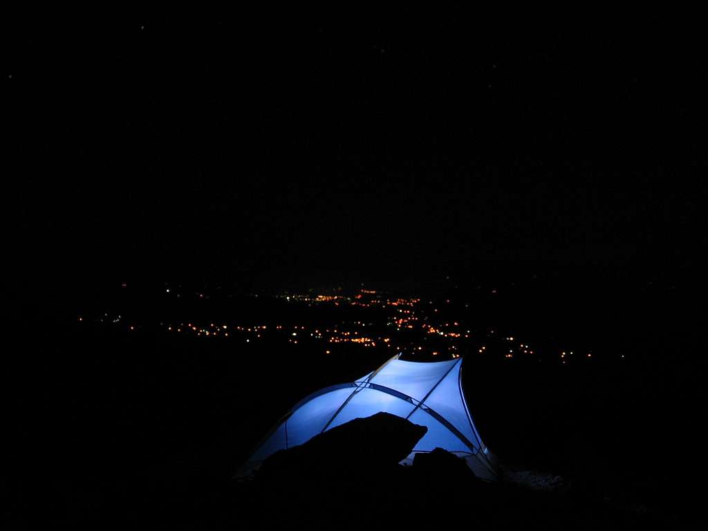 NF Tent at Night, Mt. Hood