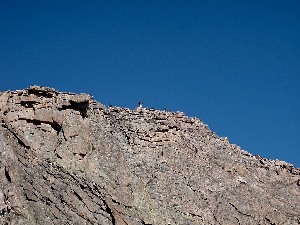 People on top of Longs Peak
