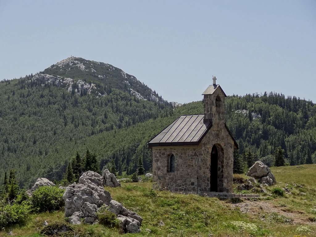 Zavižan chapel and top