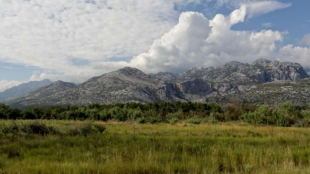 Velebit range from Starigrad