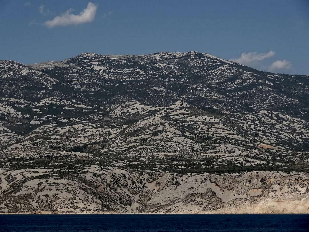 Velebit range from the Pag ferry terminal