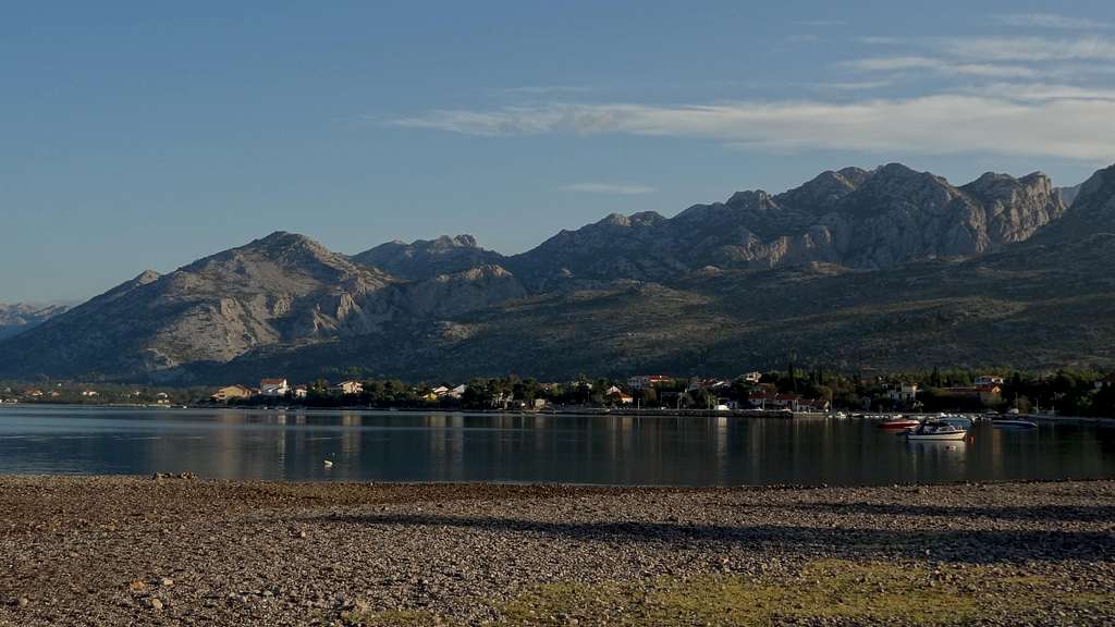 Velka Paklenica from Seline in early morning