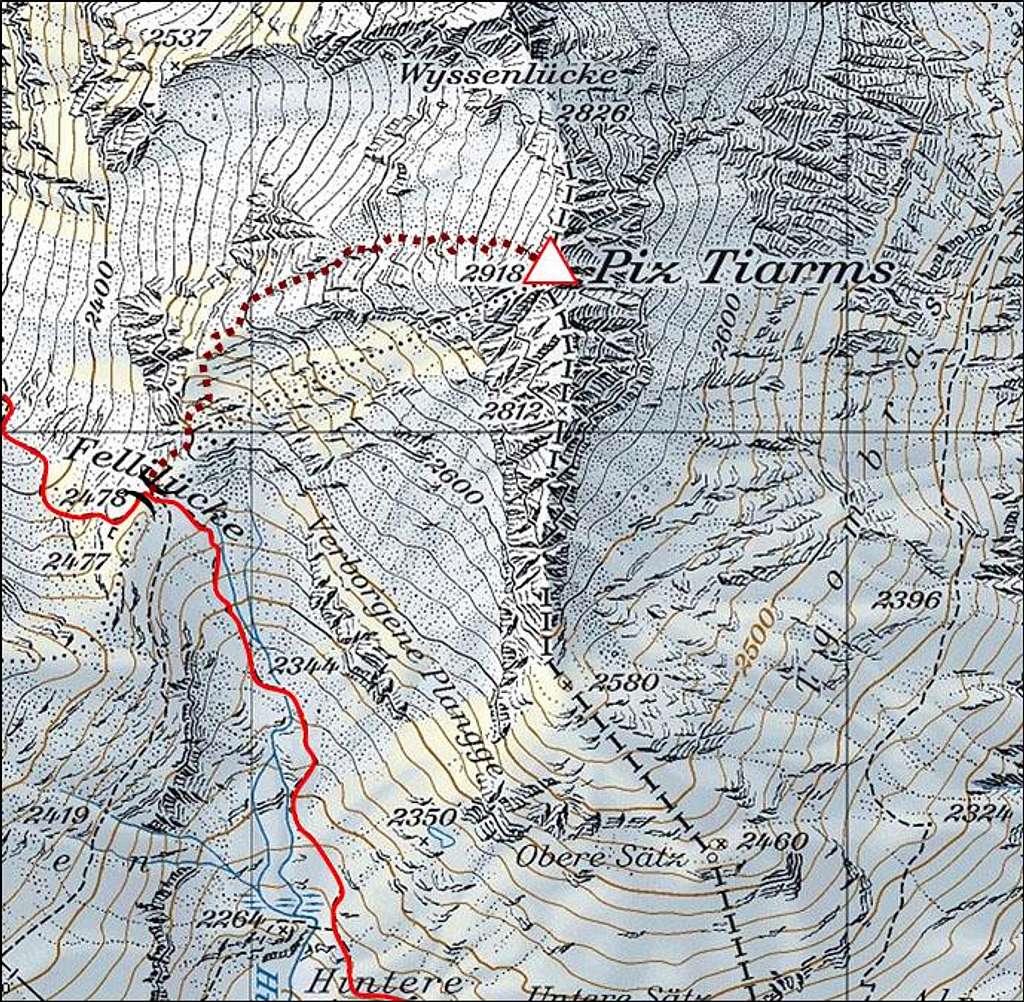 Piz Tiarms map