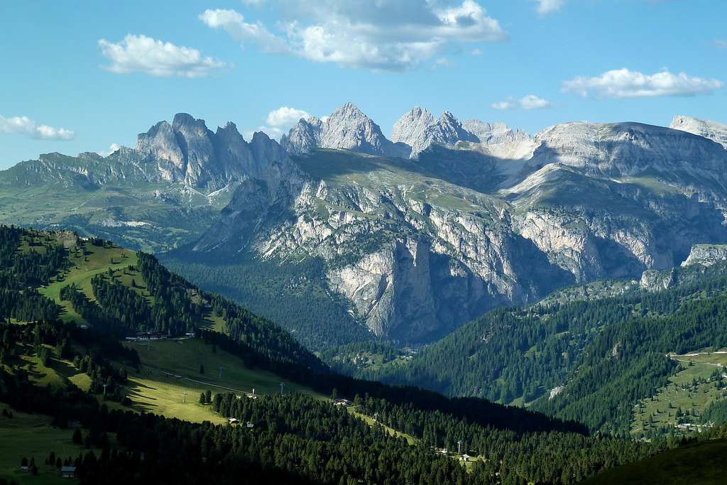 Val Gardena and Geisler group from Passo Sella