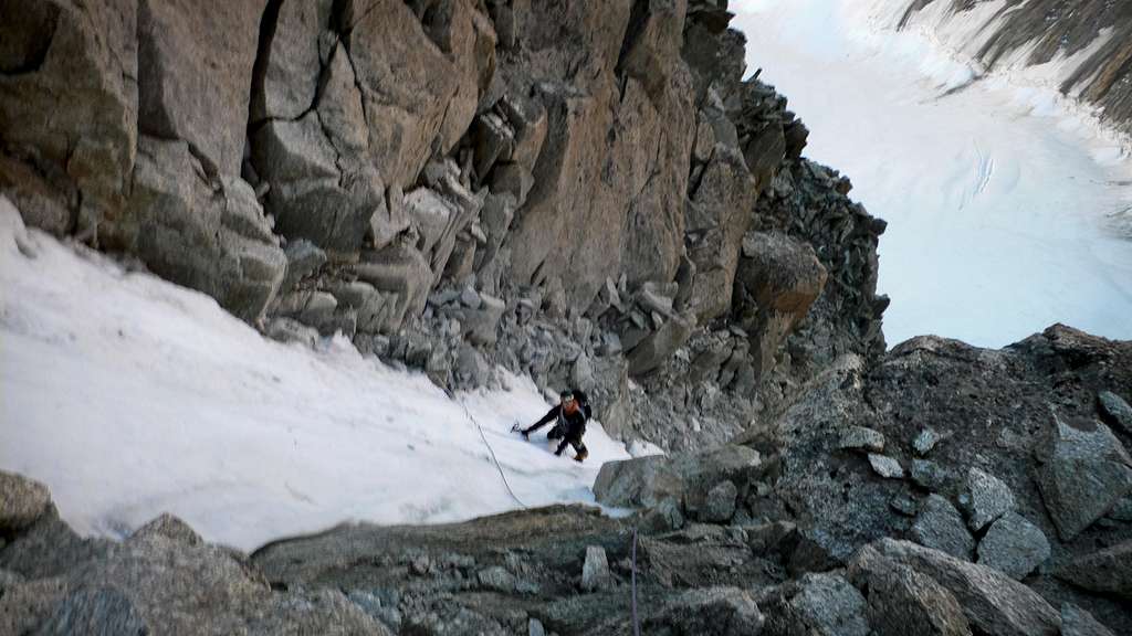 Georg finishes the access gully.