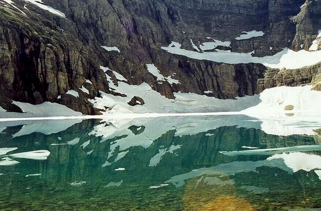 Iceberg Lake sits in the...