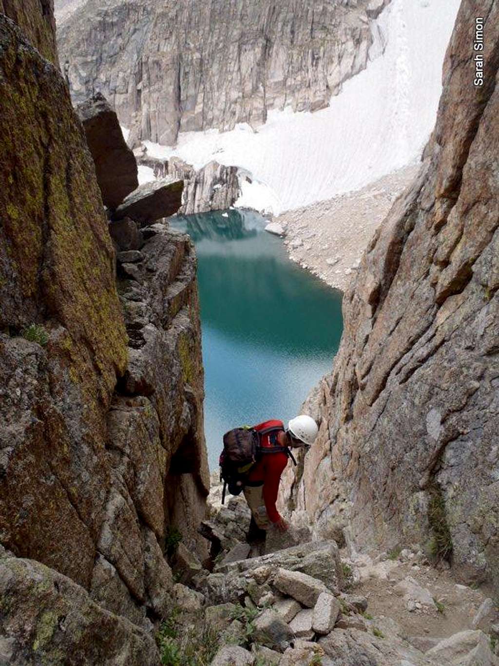 Descending the gully (3)