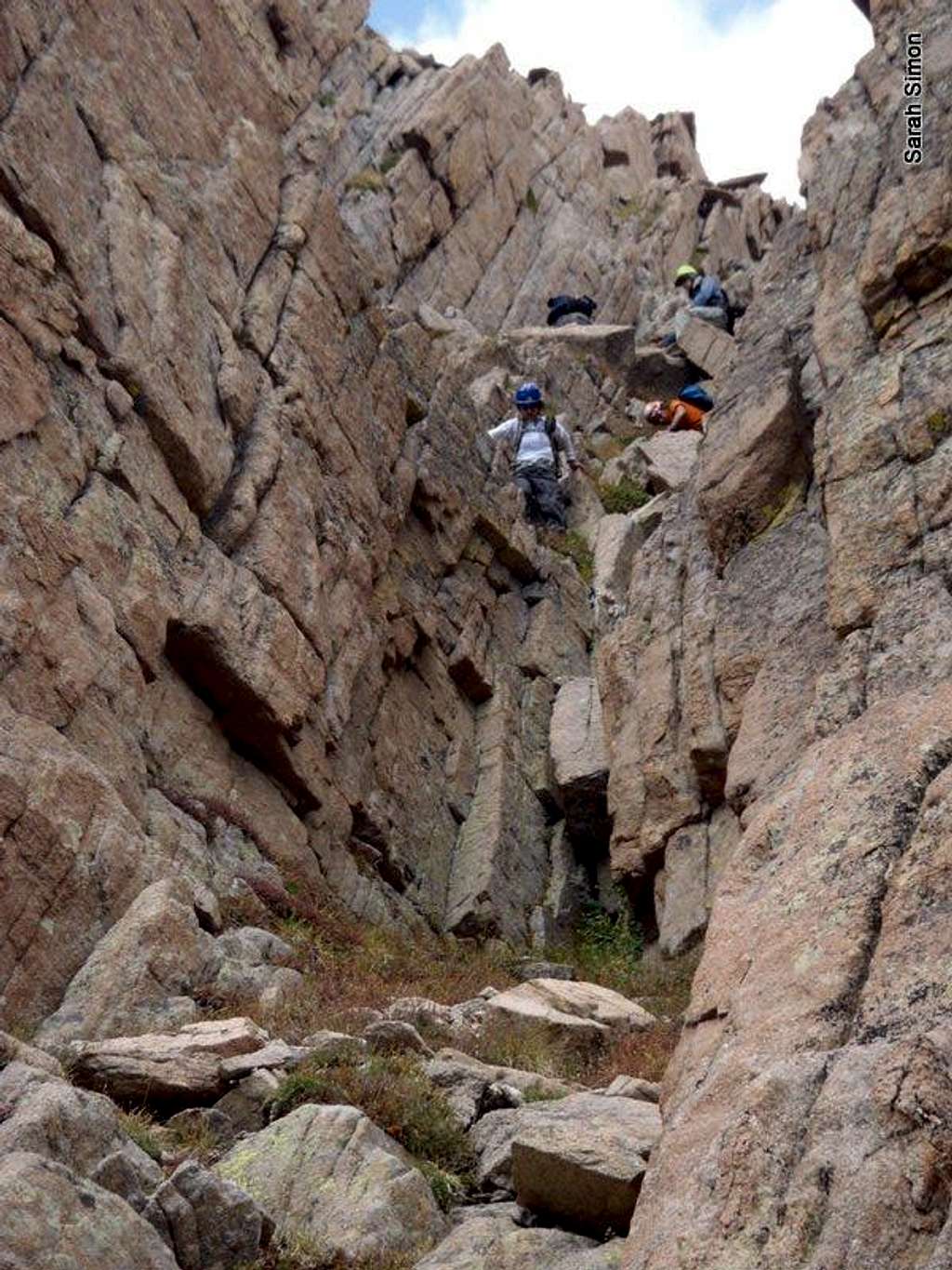 Descending the gully (4)