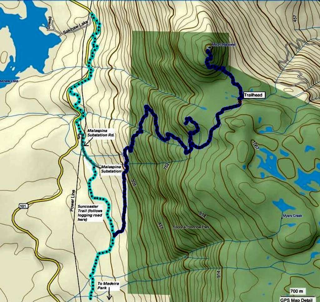 Mt. Hallowell Map