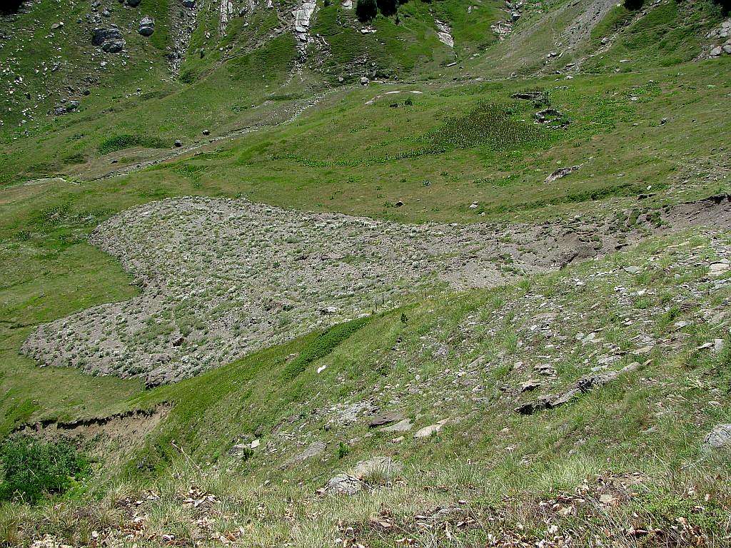 Heart-shaped landslide