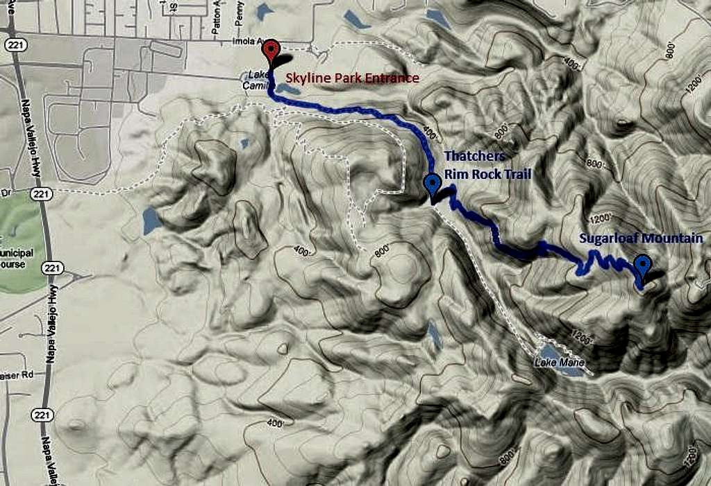 Sugarloaf Mountain Trail Map