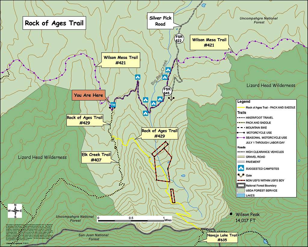 Rock of Ages Access Map