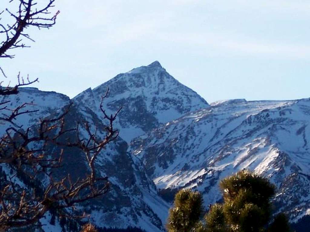 Zoom of Whitetail Peak as...