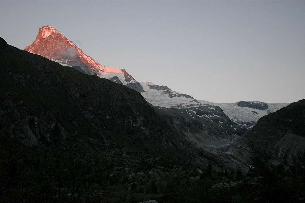 Dent Blanche during sunset