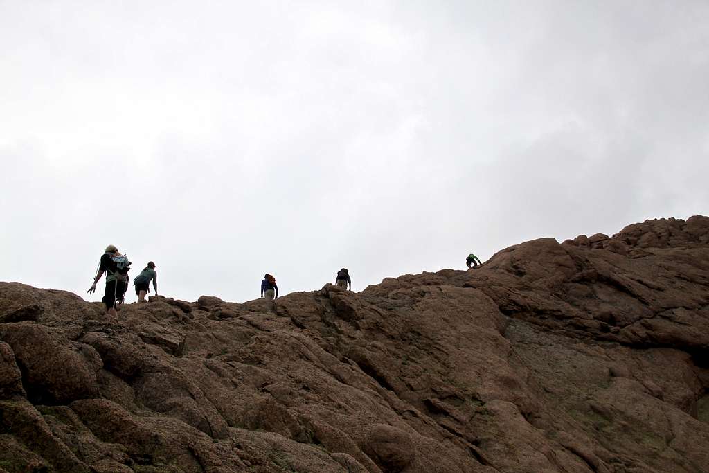 Climbers on North Eolus