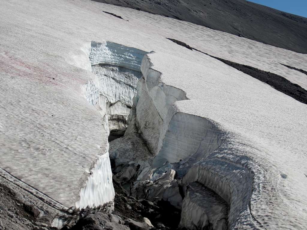 Crevasse on St. Helens