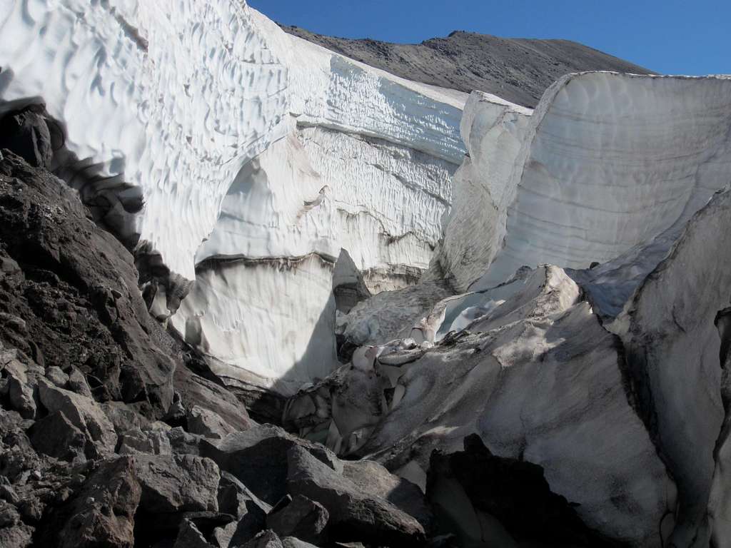 Crevasse on St. Helens