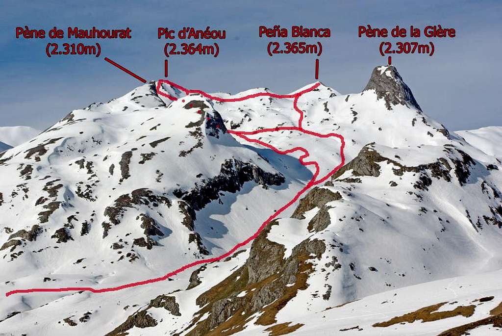 Normal route to Anéou and Peña Blanca
