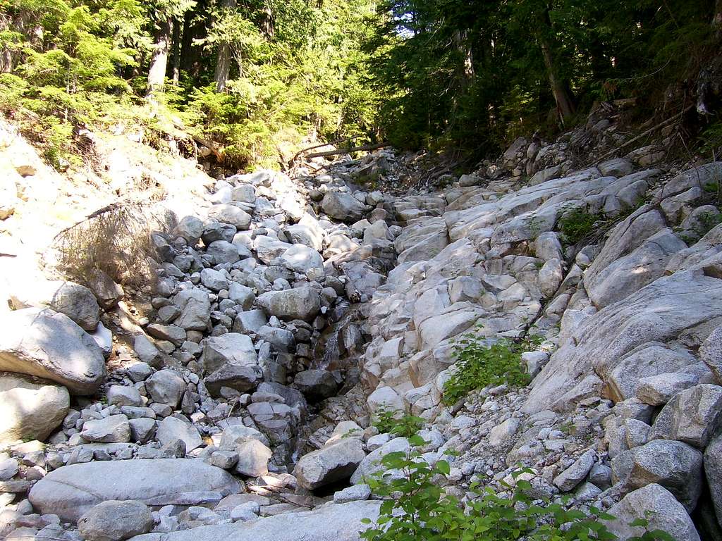 Stream bed on Point 5150 (Ragged Ridge) approach