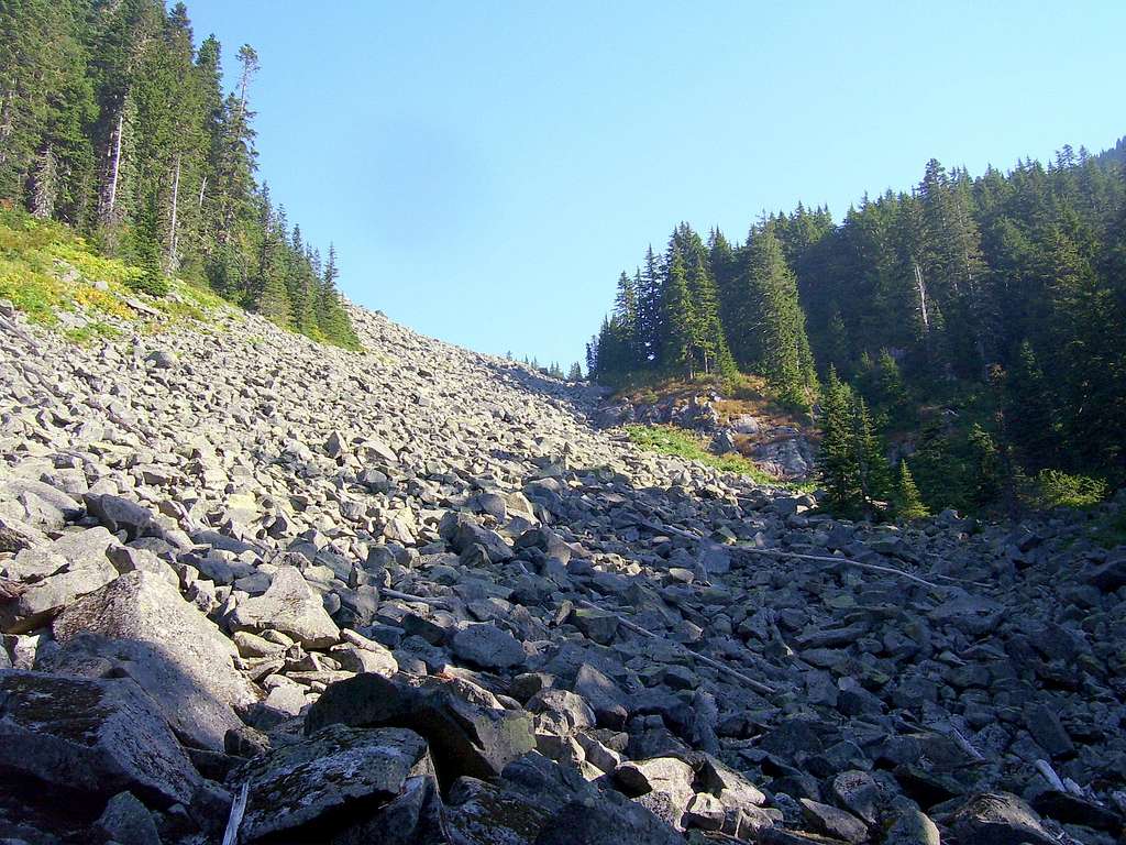 Talus slope on Point 5150 (Ragged Ridge)