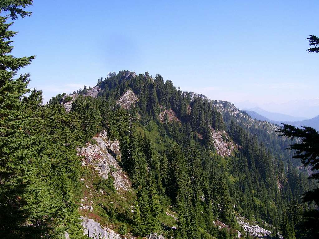Looking towards summit of Point 5150 (Ragged Ridge) from the south